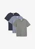T-shirt met V-hals (set van 3), bonprix