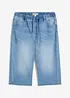 Jongens lang instap jeans bermuda, slim fit, bonprix