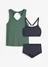 Tankini en top (3-dlg. set), bonprix