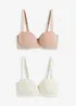 Strapless beugel bh met biologisch katoen (set van 2), bonprix