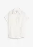 Blouse met korte mouwen van luchtige mousseline, bonprix