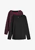 Longsleeve met boothals (set van 2), bonprix