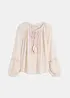 Oversized blouse met borduursel, bonprix