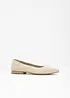 Leren ballerina's, bonprix