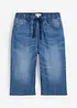 Jongens lang instap jeans bermuda, slim fit, bonprix