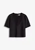 Blouse met korte mouwen en kant, bonprix