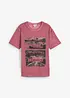 T-shirt van biologisch katoen in washed out look, bonprix