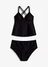 Tankini (2-dlg. set) van geweven stof, bonprix