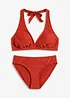 Halter bikini (2-dlg. set) van geweven stof, bonprix