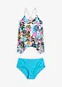 Tankini (2-dlg. set) met bedrukte netstof, bonprix