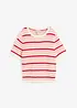 Geribd shirt met strepen, bonprix