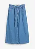 Midi spijkerrok mid waist, superzacht, bonprix