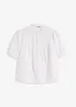 Mousseline blouse met korte mouwen, bonprix