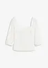 Blouse met pofmouwen en gesmokt detail, bonprix