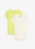 T-shirt van puur biologisch katoen ( set van 2), bonprix