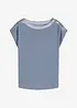 Shirt met passen van satijn, bonprix