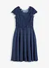 Midi jurk van delicate tule met kant, bonprix