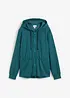 Sweatvest met capuchon en elastiek, bonprix