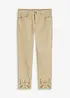 Stretch broek met broderie anglaise, bonprix