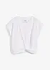 Kort T-shirt met knoopeffect, bonprix
