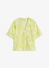 Blouse met korte mouwen in linnenlook, bonprix