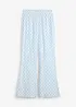 Geruite Marlene Dietrich broek van soepele viscose, bonprix