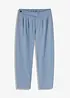 Jersey broek met bandplooien, bonprix