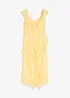 Maxi chiffon jurk met bandjes en volants, bonprix