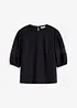 Blouse met korte mouwen en linnen, bonprix