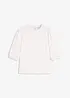 Blouse met korte mouwen en linnen, bonprix