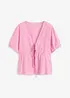 Blouse met strikjes, bonprix