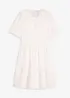 Mousseline jurk met broderie anglaise, bonprix