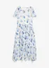 Chiffon jurk van gestructureerde crinkle, bonprix