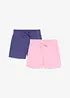 Jersey shorts van puur biologisch katoen (set van 2), bonprix