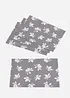 Placemats met bloemmotief van biologisch katoen (set van 4), bonprix