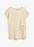 Shirt van linnen met geweven afwerking, bonprix