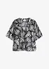 Blouse met korte mouwen in linnenlook, bonprix
