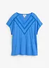 T-shirt van linnen met kant, bonprix