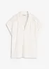 Poloshirt van viscose met kanten inzetstuk, bonprix