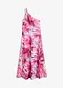 One shoulder jurk van gestructureerde crêpe, bonprix