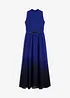 Chiffon jurk met kraag en inzet in de taille, bonprix
