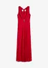 Chiffon jurk met plissé rok en accessoire gesp, bonprix