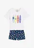 T-shirt en korte broek (2-dlg. set) van katoen, bonprix