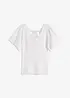 Geribd shirt met korte vleermuismouwen, bonprix