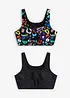 Bralette bikinitop (set van 2), bonprix