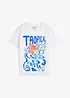 T-shirt met zijde, bonprix