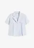 Korte popeline blouse van katoen met korte mouwen, bonprix