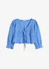 Blouse met broderi anglaise en pofmouwen, bonprix