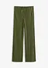 Jersey broek met plissé, bonprix