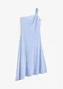 Jersey jurk met asymmetrische zoom en knoopdetail op de schouder, bonprix